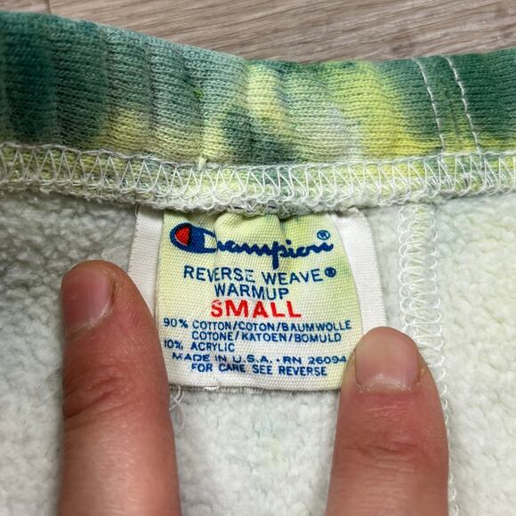 Vintage 80s Champion Reverse Weave Tie Dye Sweatpants Men's Small - Picture 5 of 13